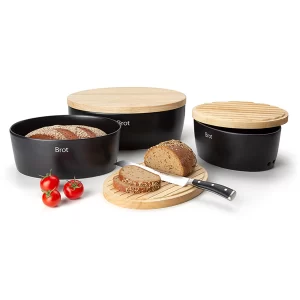 Brandneu 🛒 Continenta Brottopf Oval 27x20x13,5 Cm, Schwarz 🎁 6
