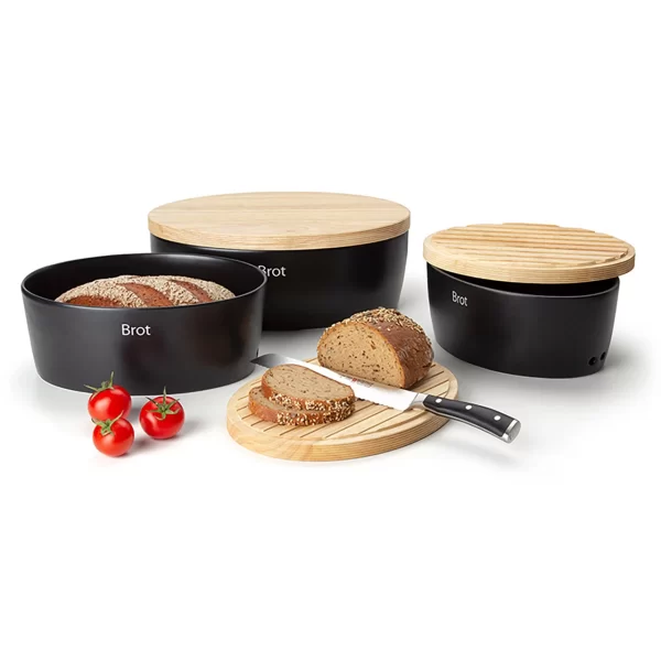 Brandneu 🛒 Continenta Brottopf Oval 27x20x13,5 Cm, Schwarz 🎁 3